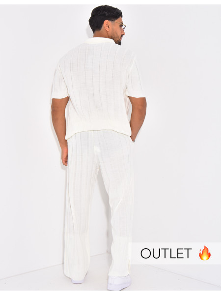 Ensemble côtelé pantalon et polo