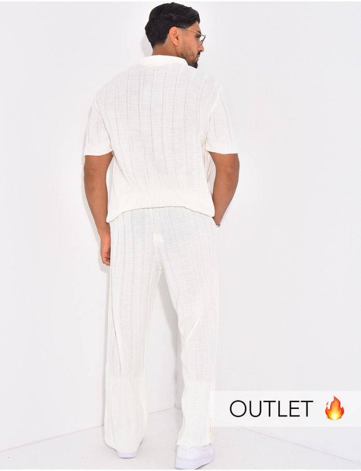 Ensemble côtelé pantalon et polo