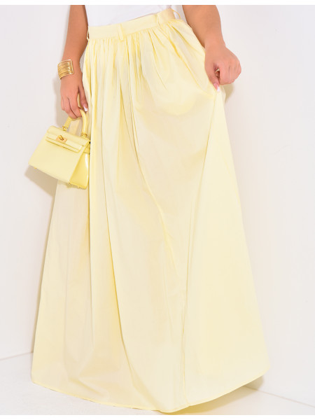 Jupe très longue plissée bouffante