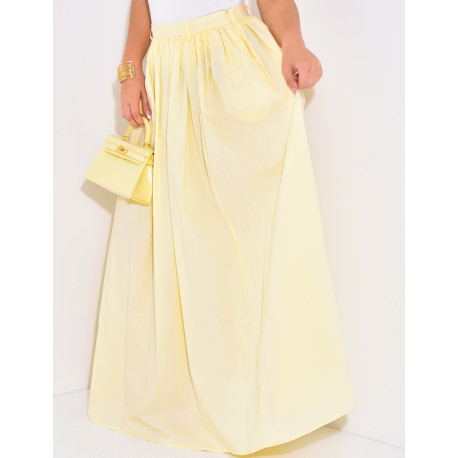 Jupe très longue plissée bouffante
