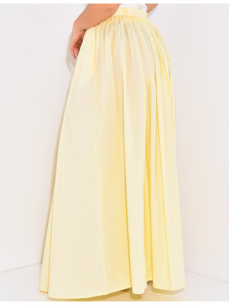 Jupe très longue plissée bouffante