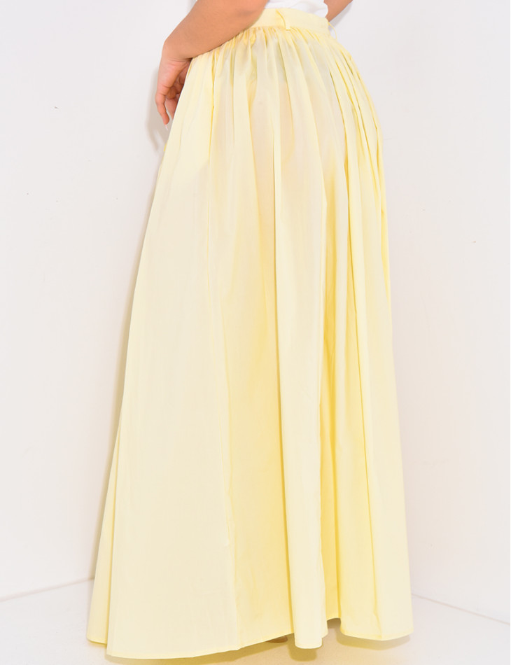 Jupe très longue plissée bouffante