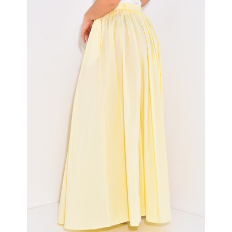 Jupe très longue plissée bouffante