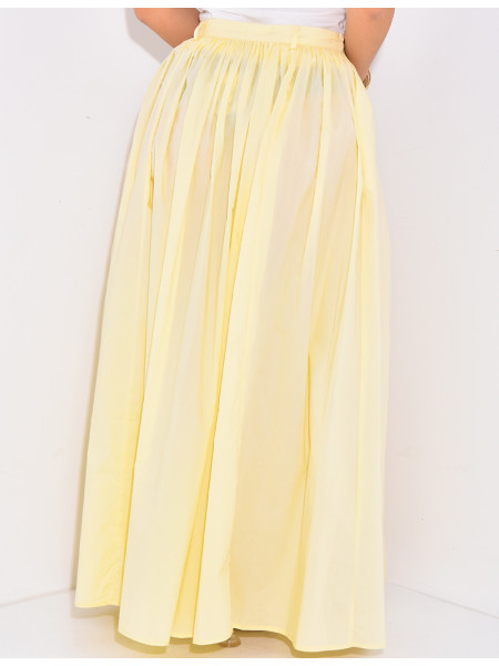 Jupe très longue plissée bouffante