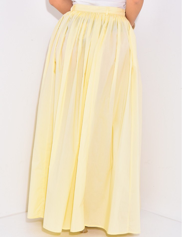 Jupe très longue plissée bouffante