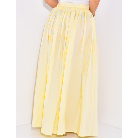 Jupe très longue plissée bouffante