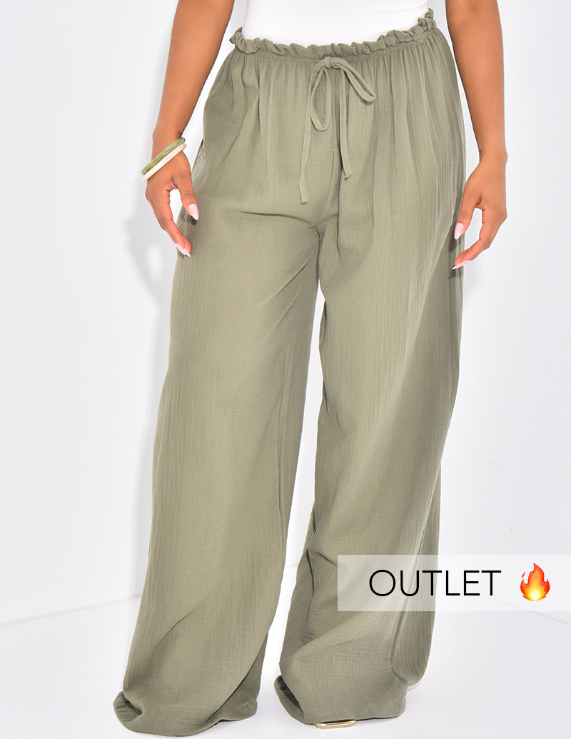 Pantalon en gaze de coton