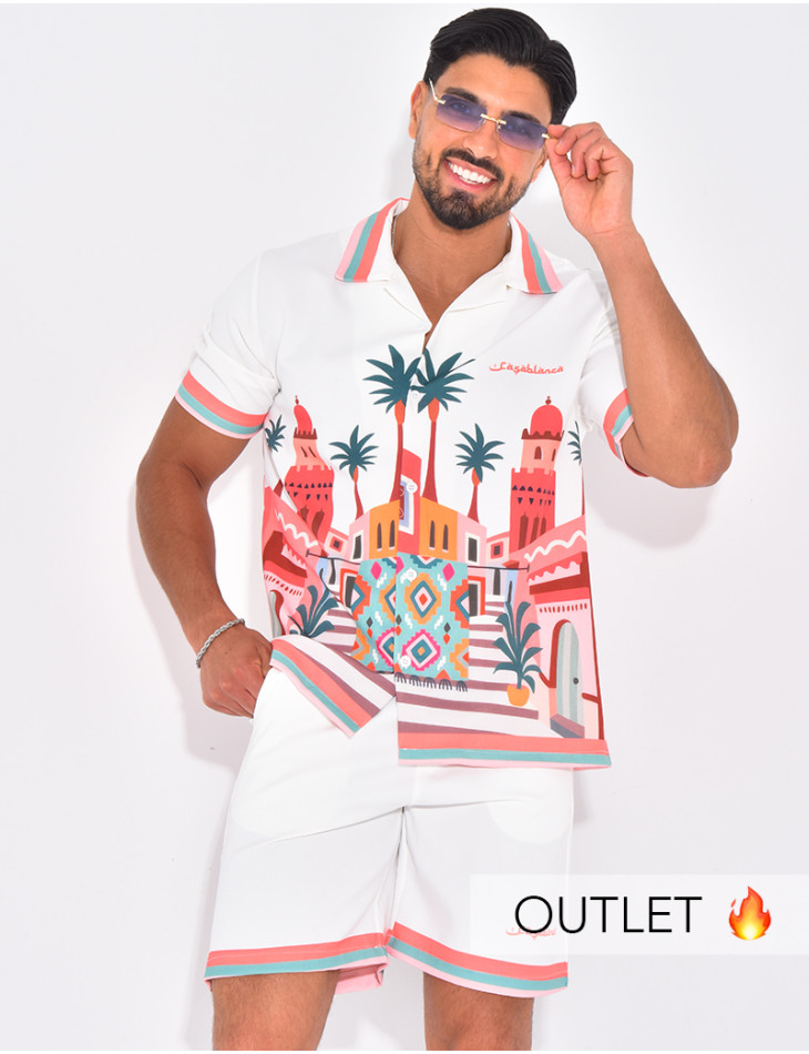 Ensemble short et chemise "Casablanca"