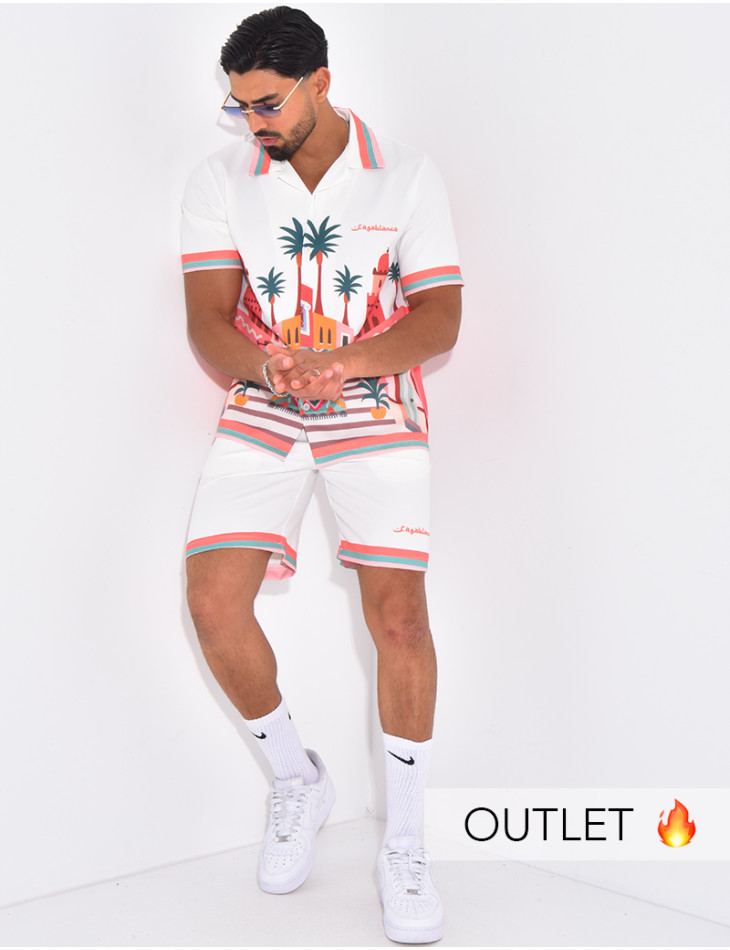 Ensemble short et chemise "Casablanca"