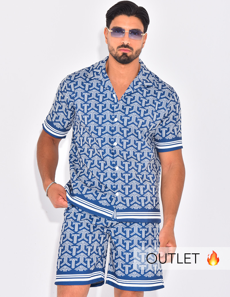 Ensemble short et chemise à...