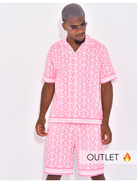 Ensemble short et chemise à formes géométriques