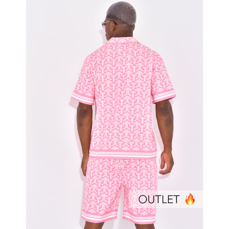 Ensemble short et chemise à formes géométriques