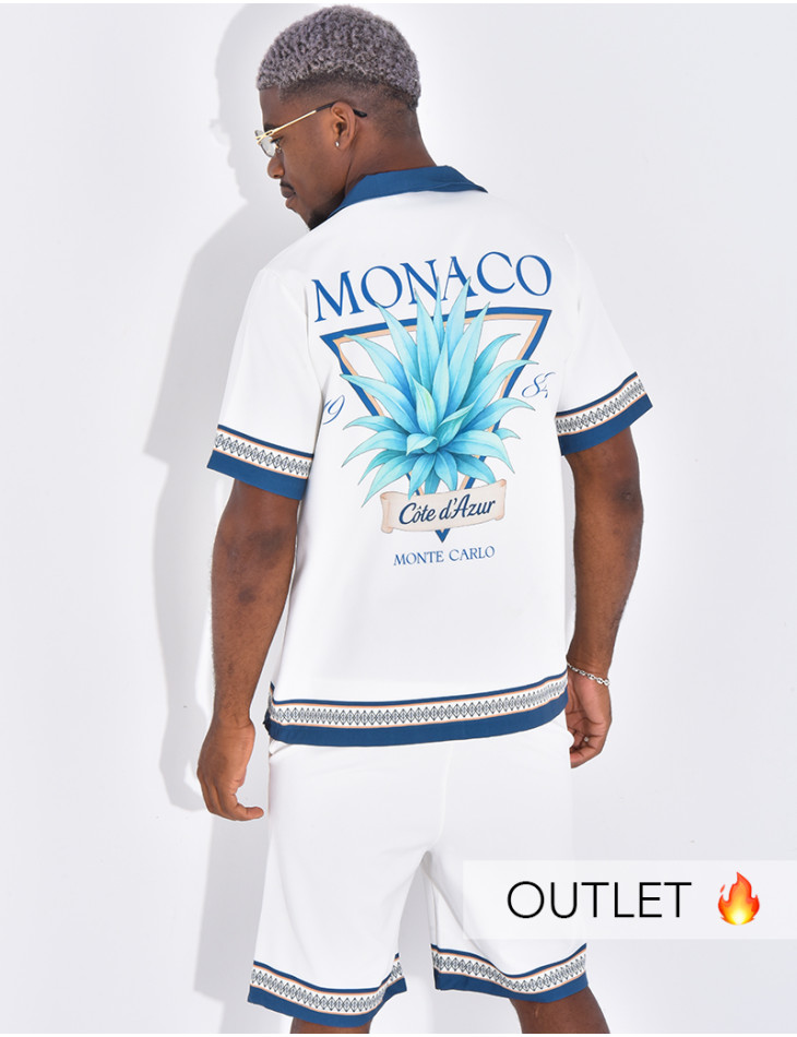 Ensemble short et chemise "Monaco côte d'Azur"