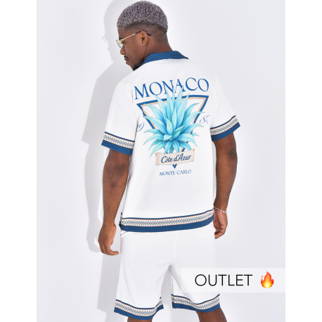 Ensemble short et chemise "Monaco côte d'Azur"
