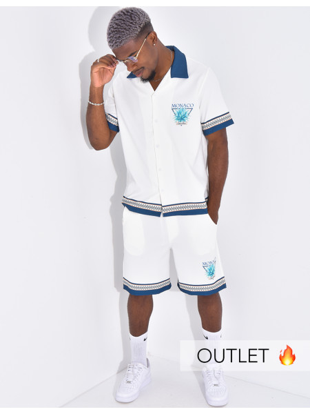 Ensemble short et chemise "Monaco côte d'Azur"