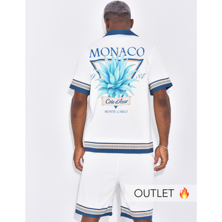 Ensemble short et chemise "Monaco côte d'Azur"