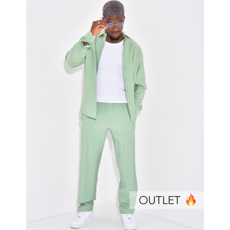 Ensemble pantalon et chemise manches longues