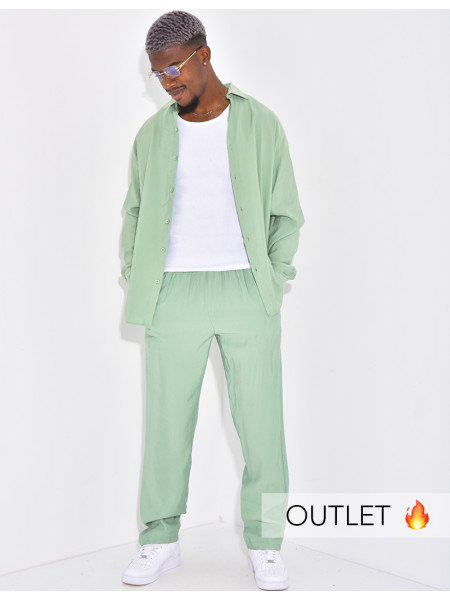 Ensemble pantalon et chemise manches longues