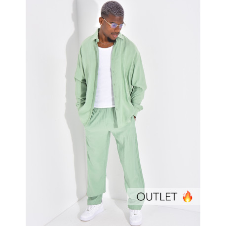 Ensemble pantalon et chemise manches longues