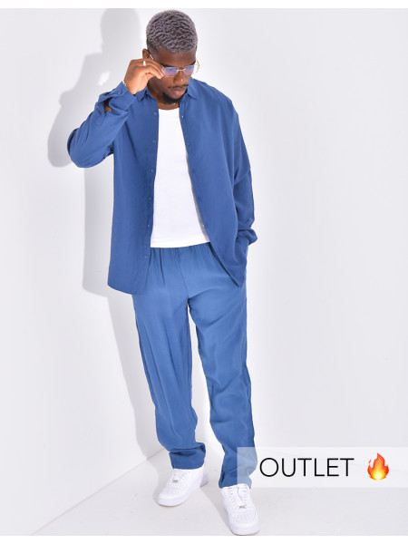 Ensemble pantalon et chemise manches longues
