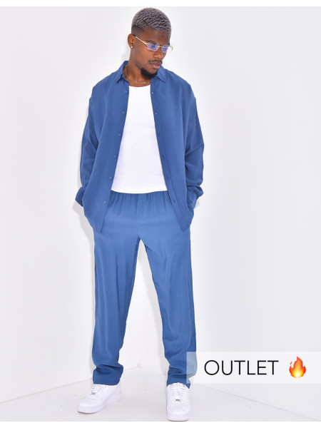 Ensemble pantalon et chemise manches longues