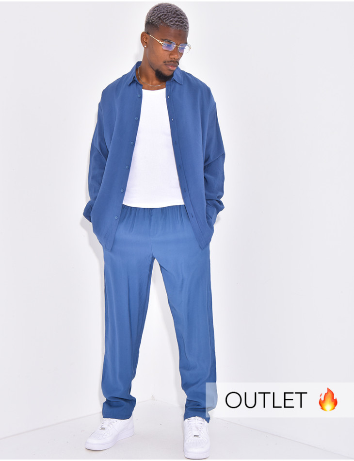 Ensemble pantalon et chemise manches longues