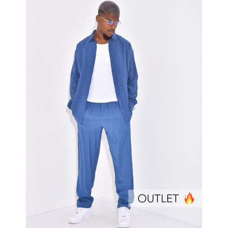 Ensemble pantalon et chemise manches longues