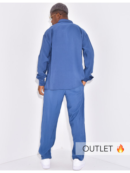 Ensemble pantalon et chemise manches longues