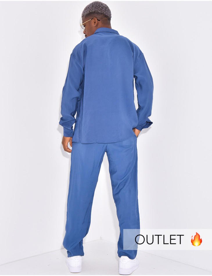 Ensemble pantalon et chemise manches longues