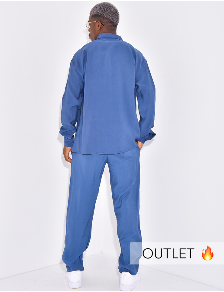 Ensemble pantalon et chemise manches longues