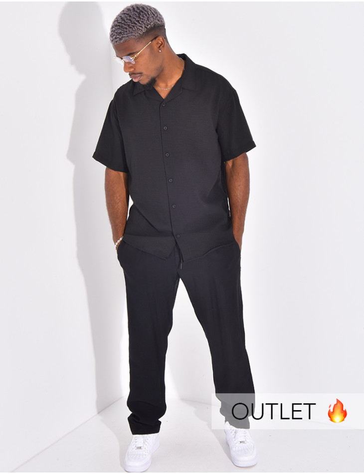 Ensemble pantalon et chemise manches courtes