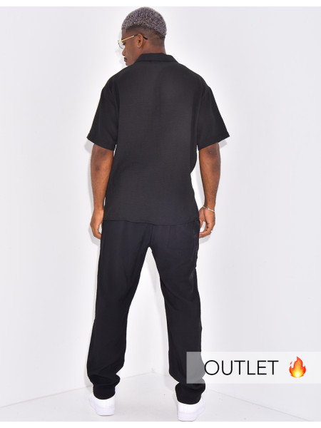 Ensemble pantalon et chemise manches courtes