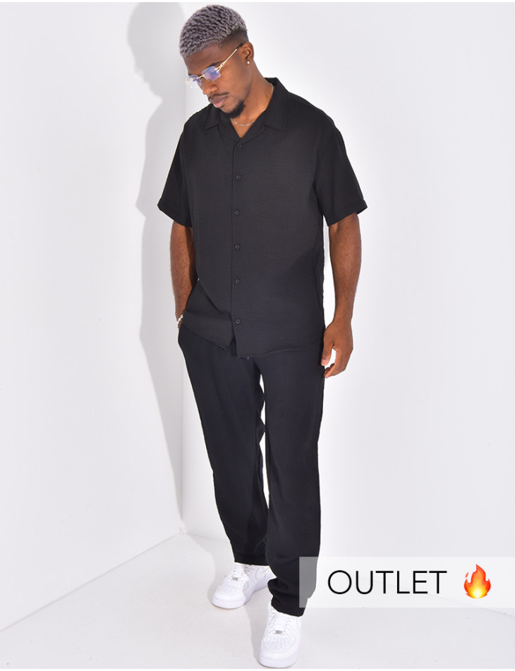 Ensemble pantalon et chemise manches courtes