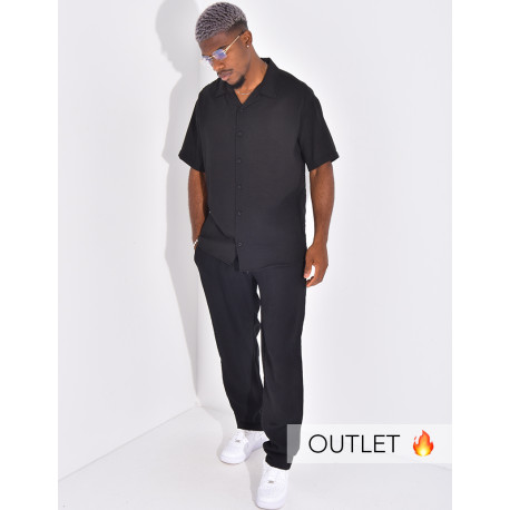 Ensemble pantalon et chemise manches courtes