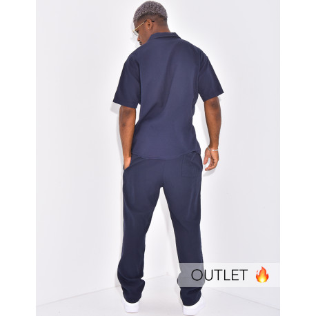 Ensemble pantalon et chemise manches courtes