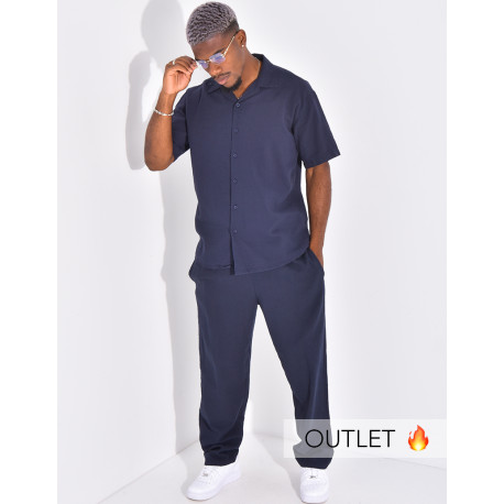 Ensemble pantalon et chemise manches courtes