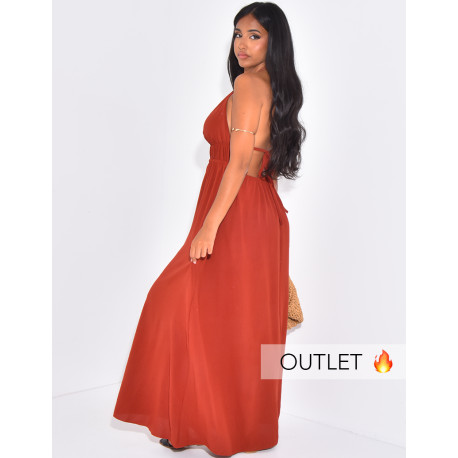 Longue robe dos nu à nouer