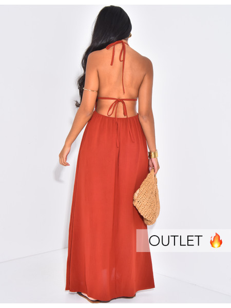 Longue robe dos nu à nouer