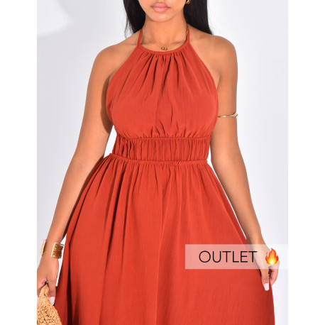 Longue robe dos nu à nouer