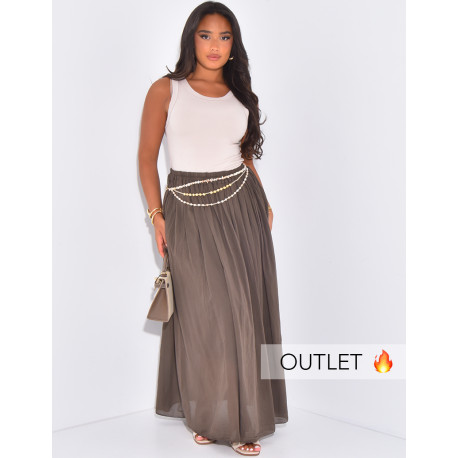 Leichter, fließender, gefütterter Baumwollrock