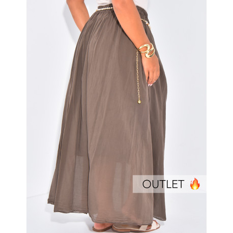 Leichter, fließender, gefütterter Baumwollrock