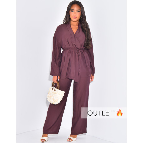 Kimono and flowing pants set