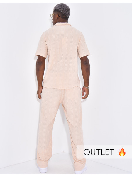 Ensemble texturé pantalon et chemise