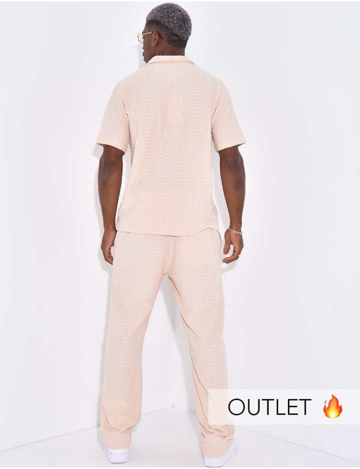 Ensemble texturé pantalon et chemise