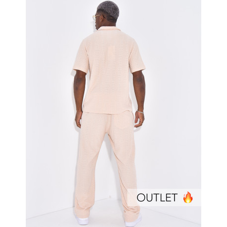 Ensemble texturé pantalon et chemise