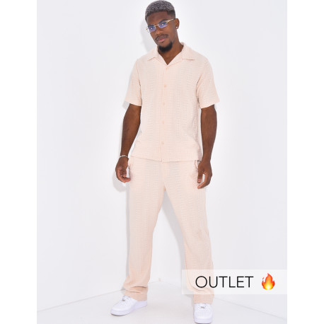 Ensemble texturé pantalon et chemise
