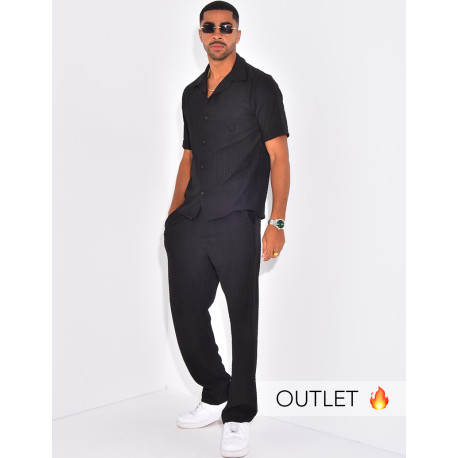 Ensemble texturé pantalon et chemise