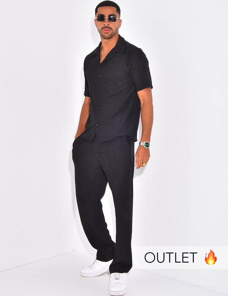 Ensemble texturé pantalon...