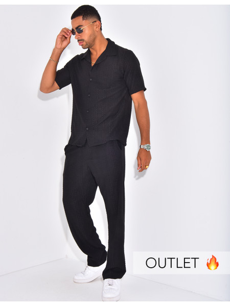 Ensemble texturé pantalon et chemise
