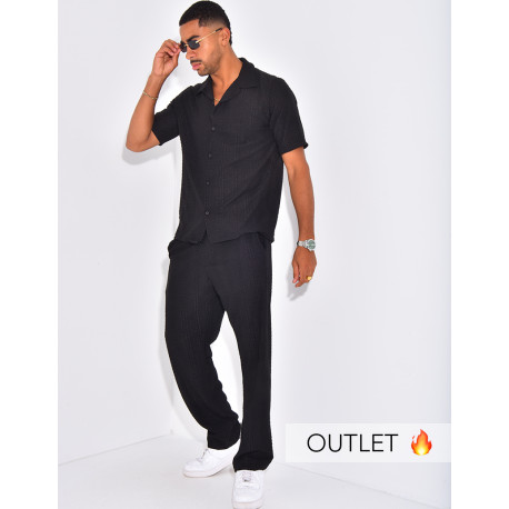 Ensemble texturé pantalon et chemise